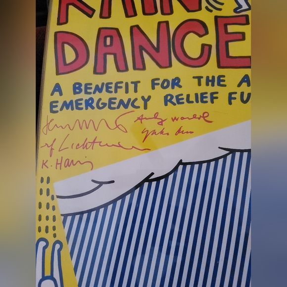1985 Signed Keith Haring "Rain Dance" Print - Picture 4 of 7